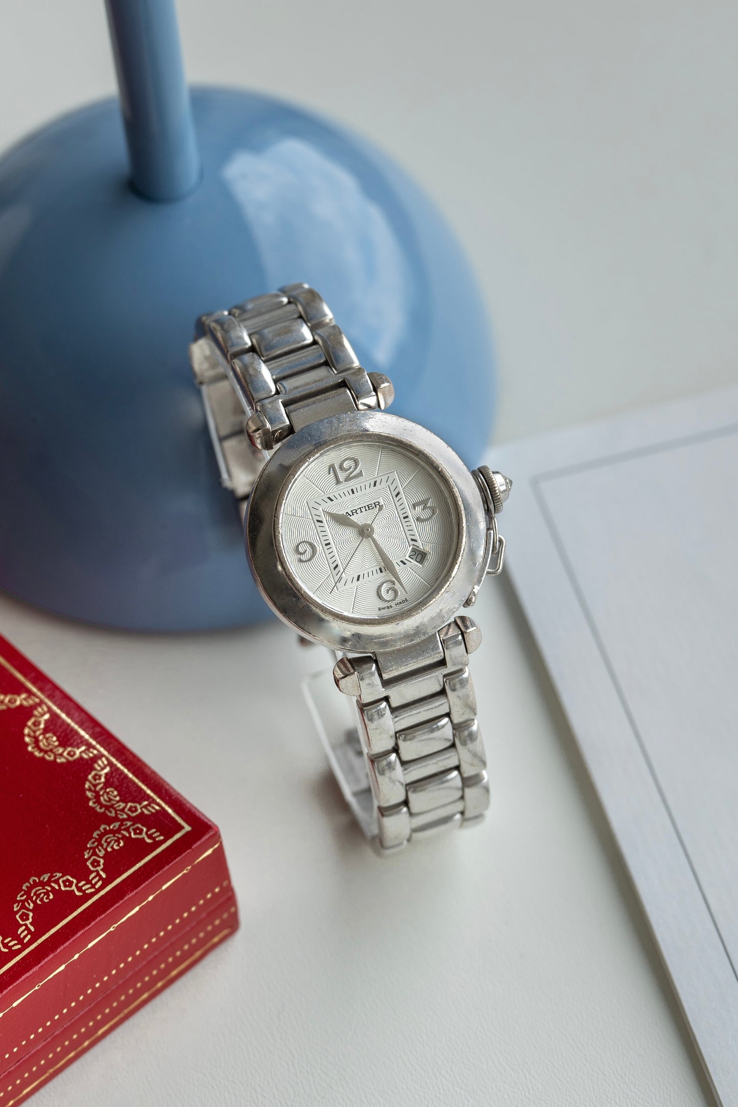 Cartier Pasha "32 witgoud" ref.2528