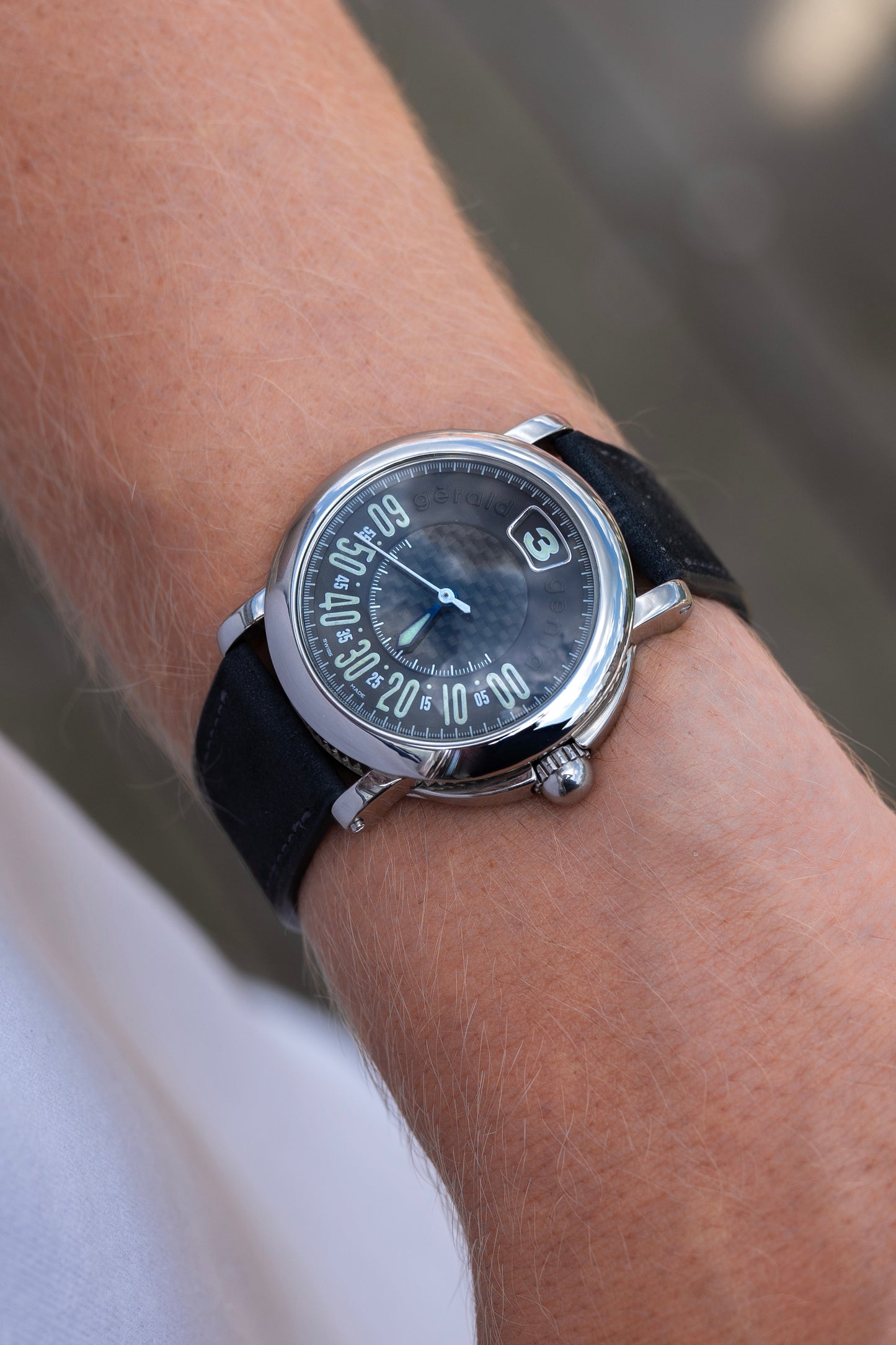 Gérald Genta Arena Retro Sport "Jumping Hour Retrograde" ref.G3693