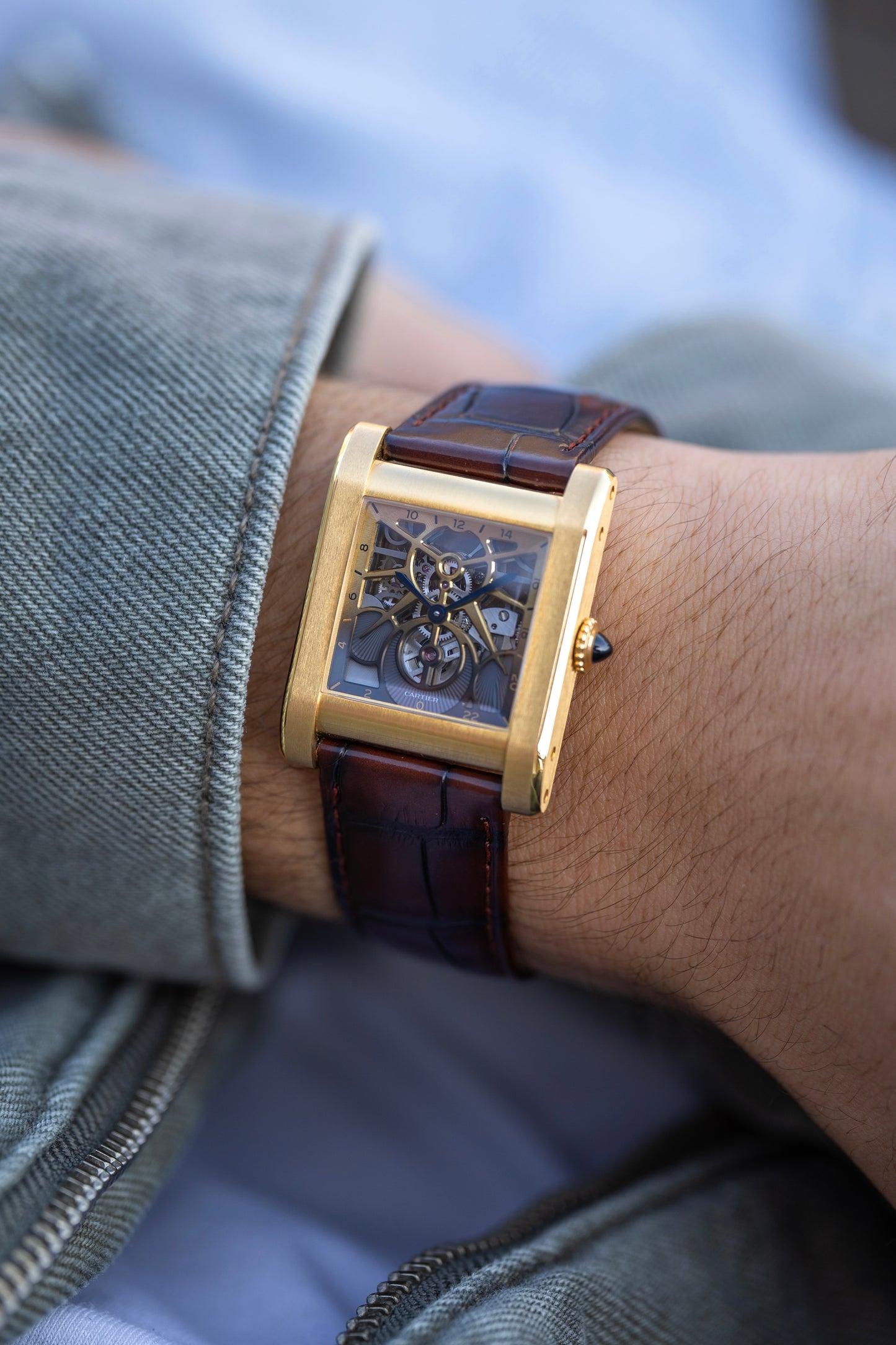 Cartier Tank Normale "Skeleton" édition limitée à 50 pièces ref.WHTA0021