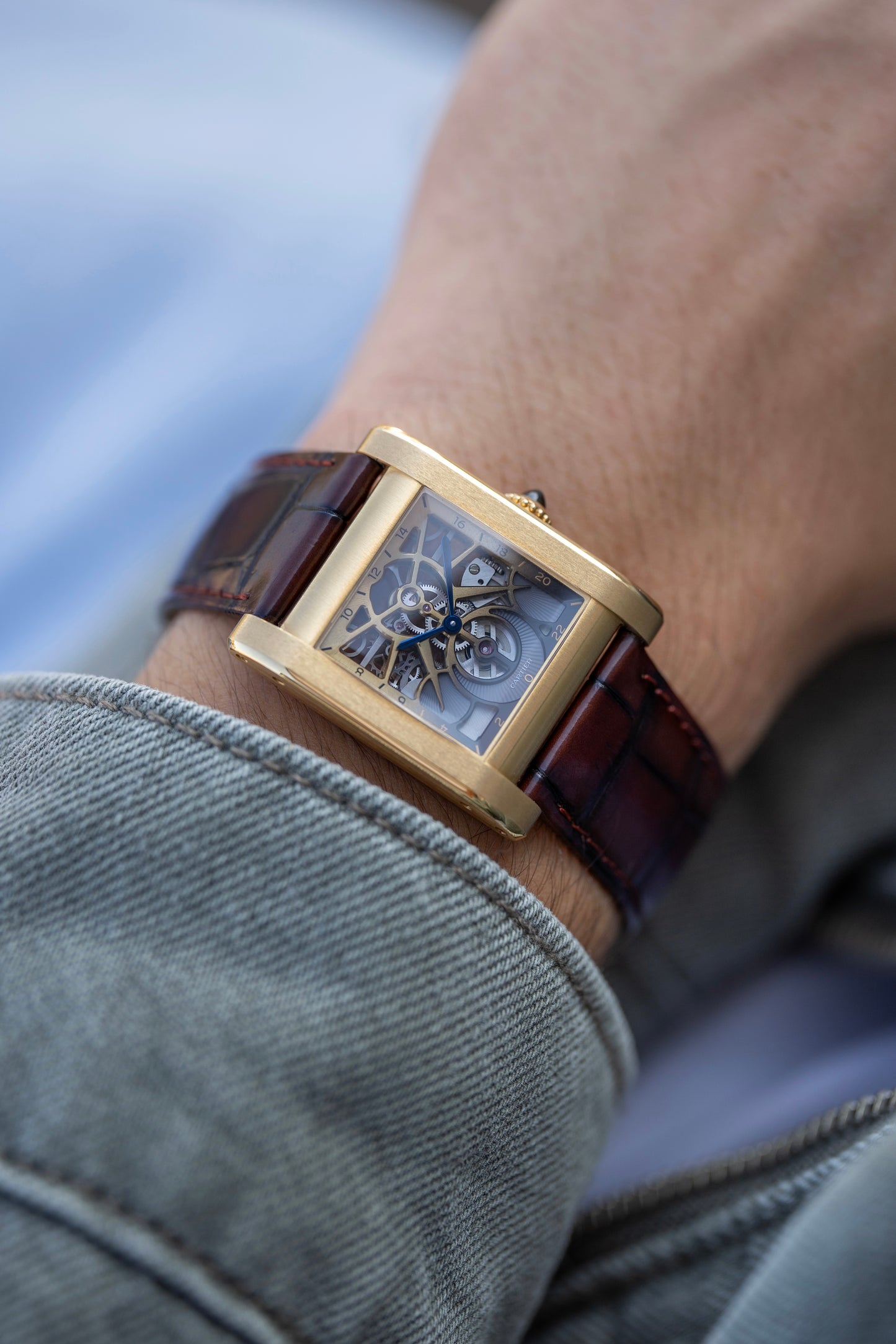 Cartier Tank Normale "Skeleton" édition limitée à 50 pièces ref.WHTA0021