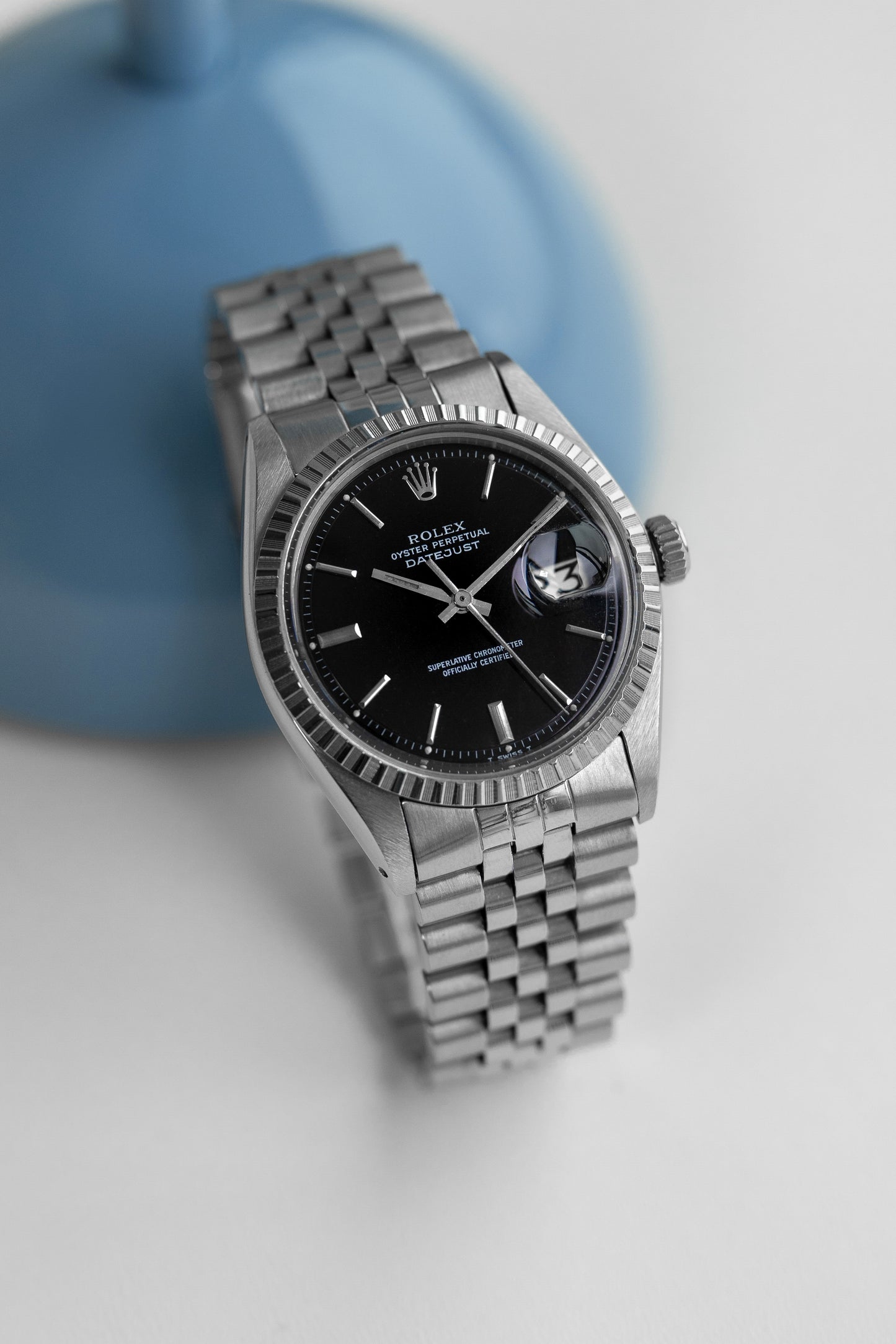 Rolex Datejust 36 black dial "open 6-9" ref.1603