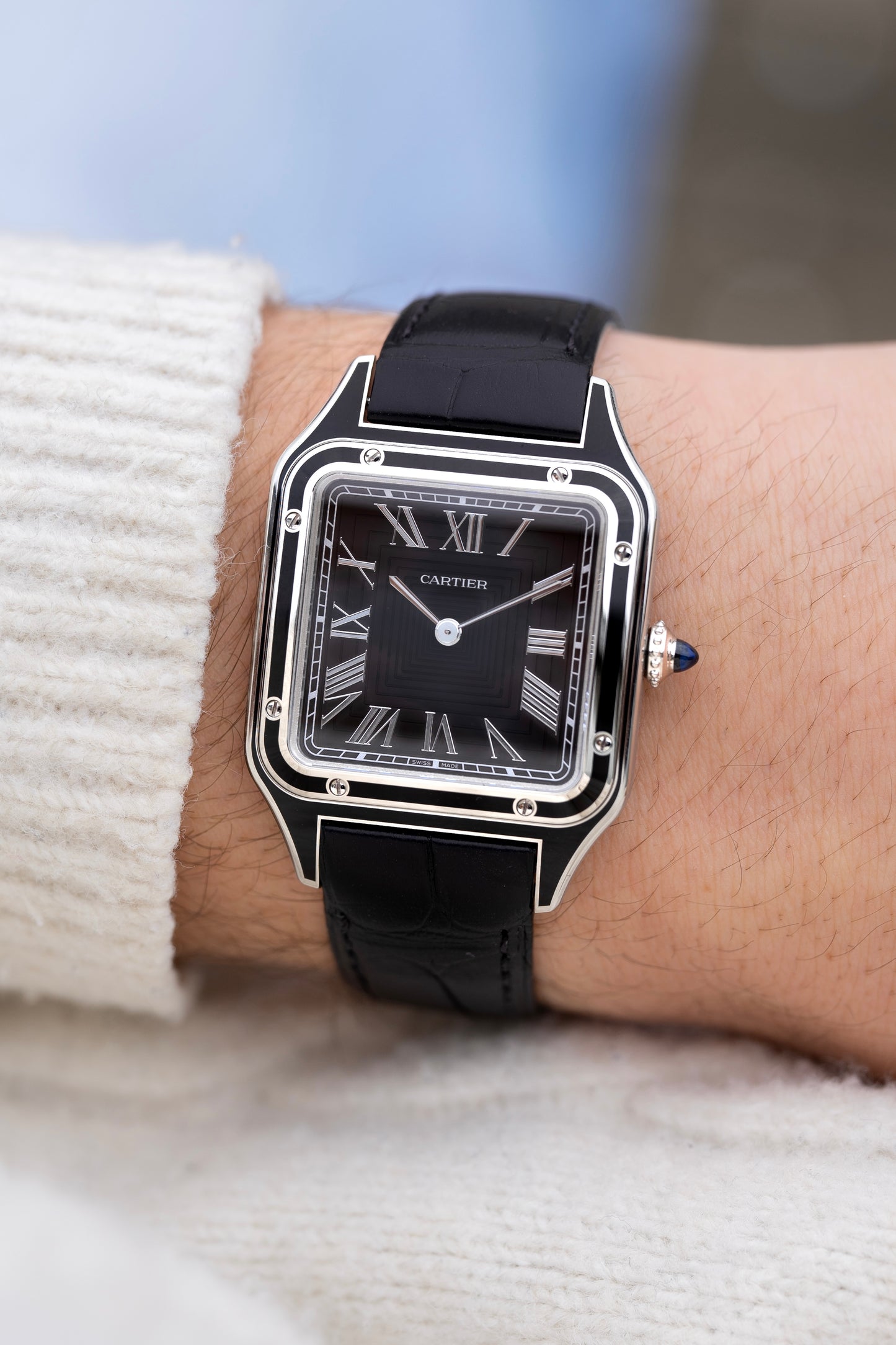 Cartier Santos Dumont “Black Lacquer” ref.WSSA0046