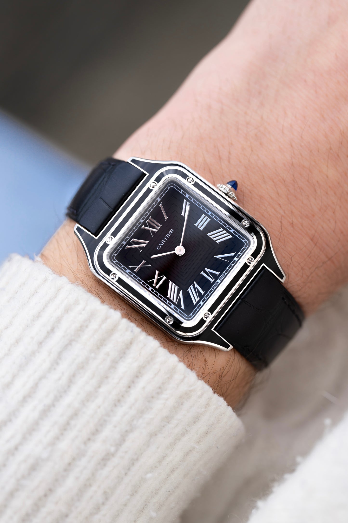 Cartier Santos Dumont “Black Lacquer” ref.WSSA0046