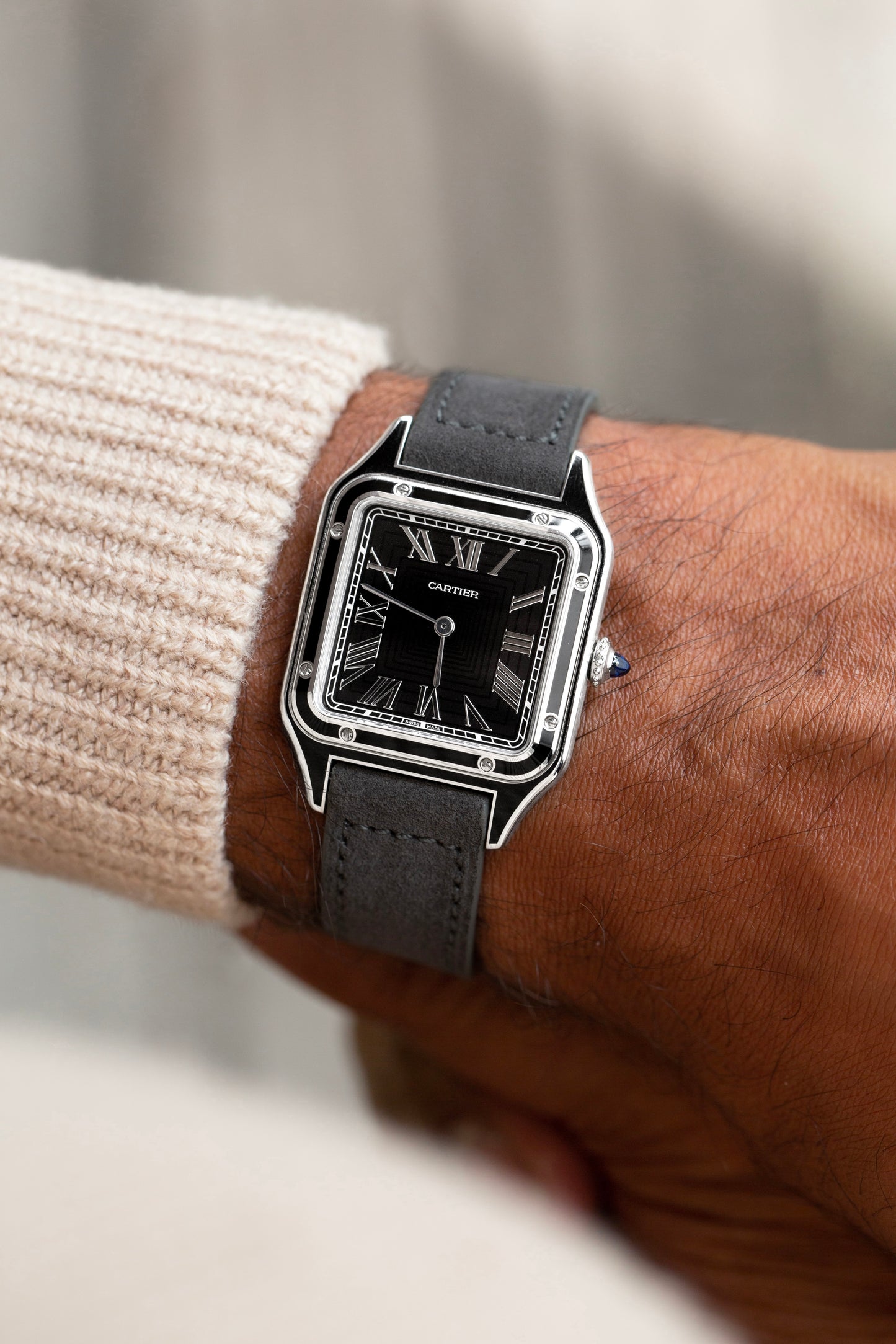 Cartier Santos Dumont "Laque Noire" ref.WSSA0046