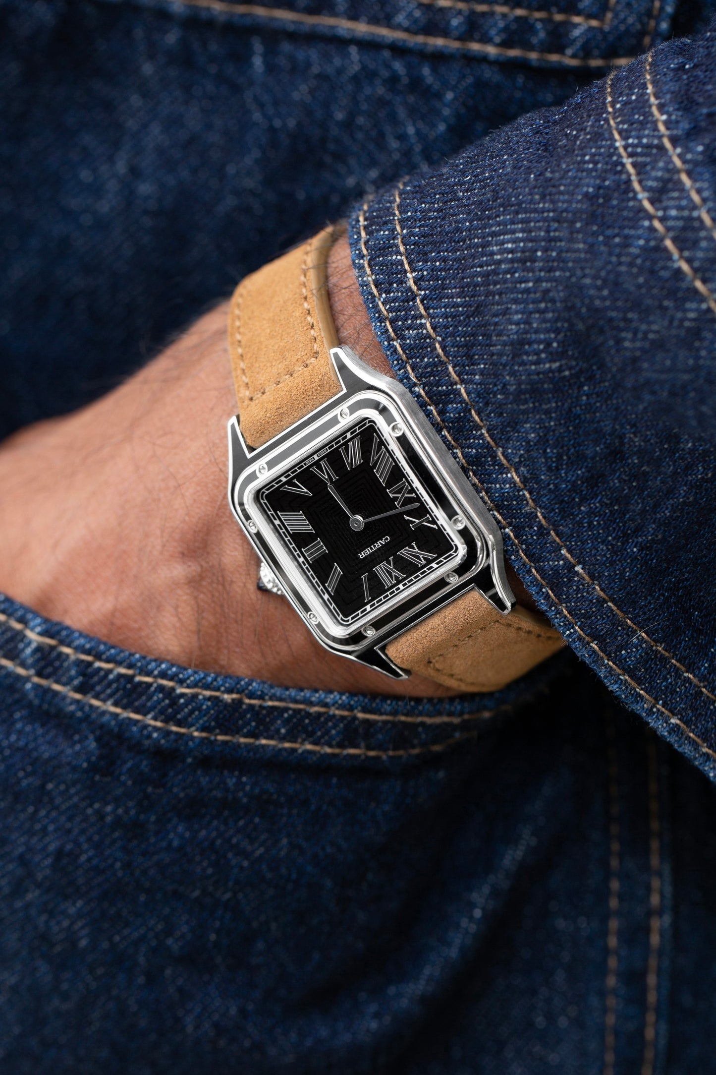 Cartier Santos Dumont "Laque Noire" ref.WSSA0046