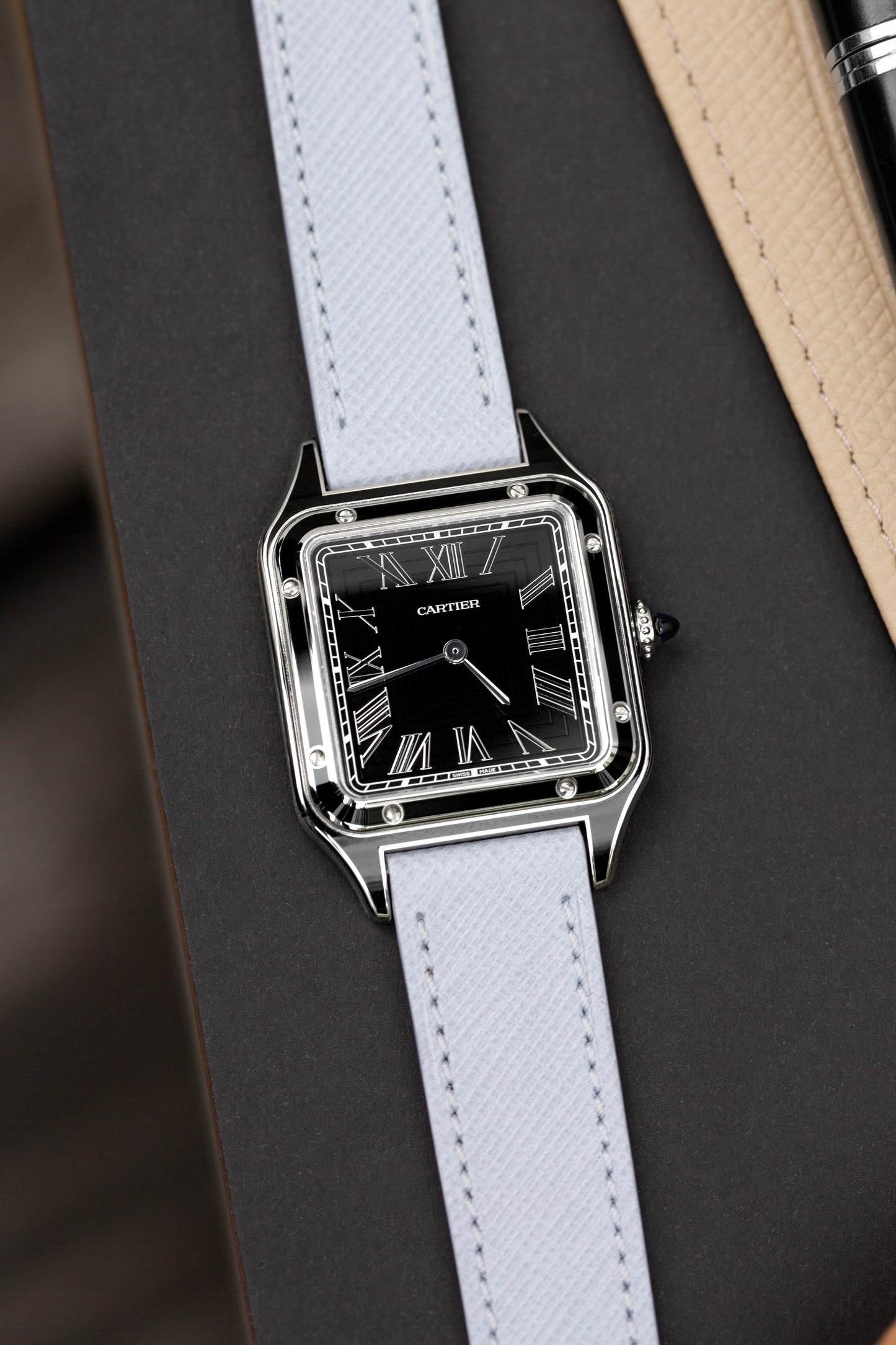 Cartier Santos Dumont "Laque Noire" ref.WSSA0046