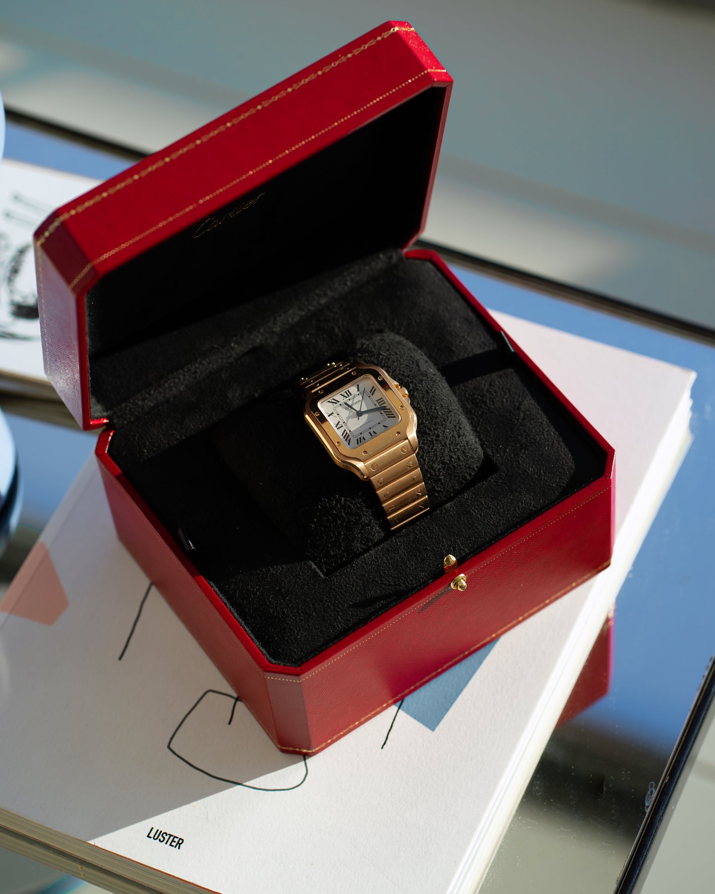 Cartier Santos "medium" rose gold ref.WGSA0031