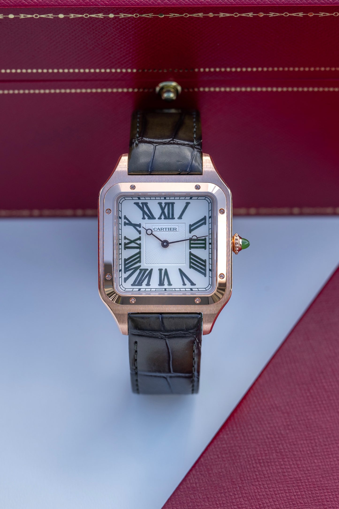 Cartier Santos Dumont "Edizione limitata a 200 pezzi con Jade" ref.WGSA0083