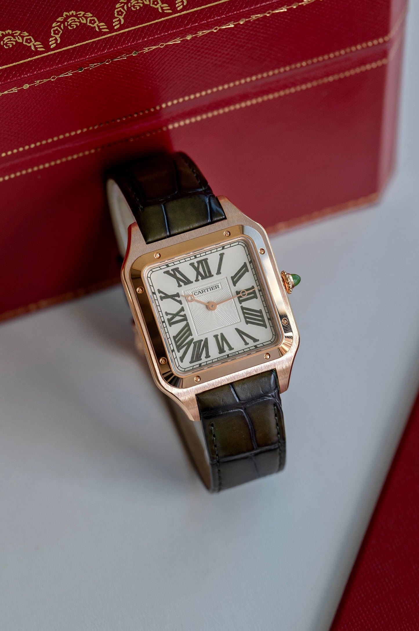 Cartier Santos Dumont "Edizione limitata a 200 pezzi con Jade" ref.WGSA0083