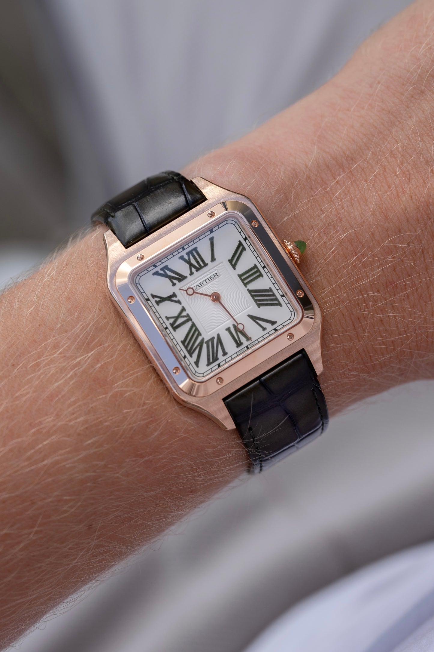 Cartier Santos Dumont "Edizione limitata a 200 pezzi con Jade" ref.WGSA0083