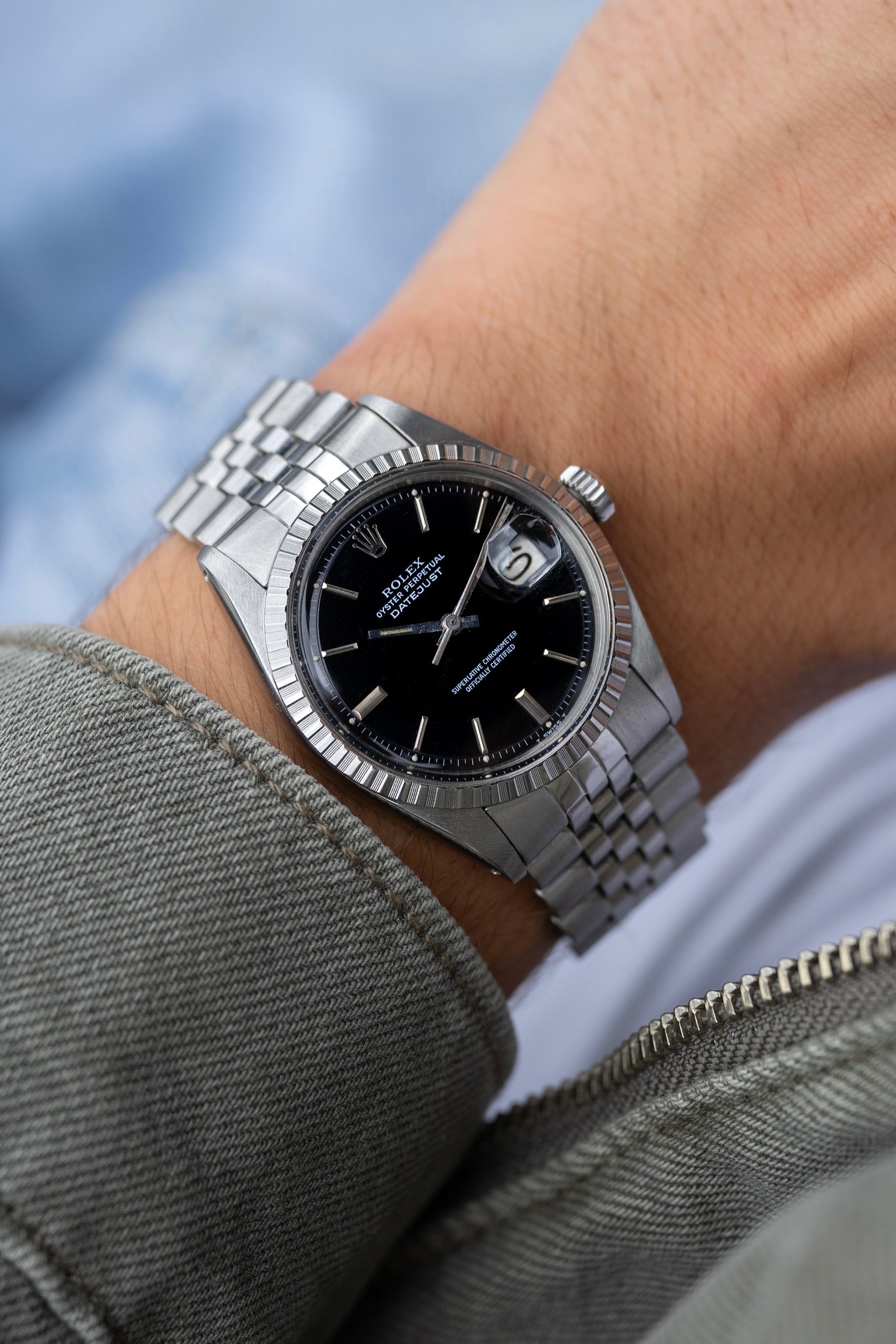 Rolex Datejust 36 Silver Dial On Wrist Wrist Size Rolex Datejust