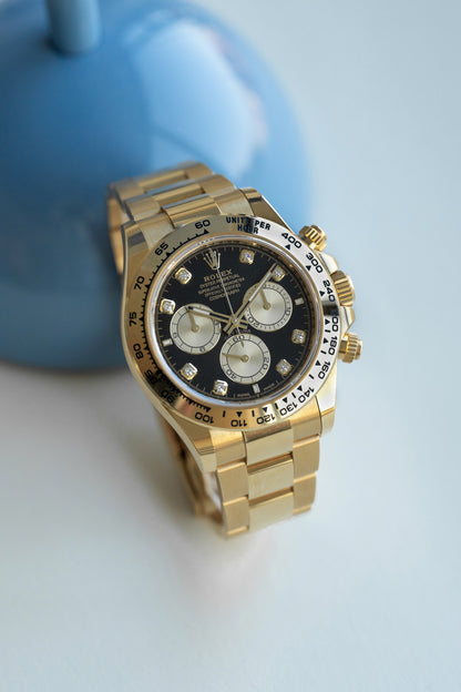 Rolex Daytona "geelgouden zwarte diamant wijzerplaat" ref. 126508
