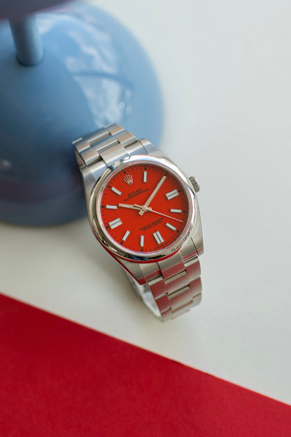 Rolex Oyster Perpetual 41 "Rosso corallo" ref.124300