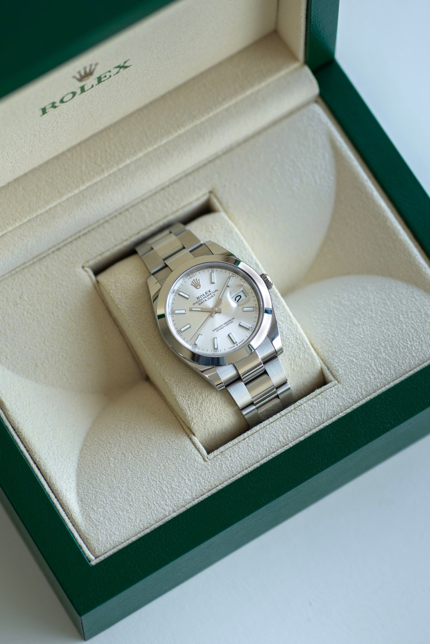 Rolex Datejust "zilveren wijzerplaat" ref.126300