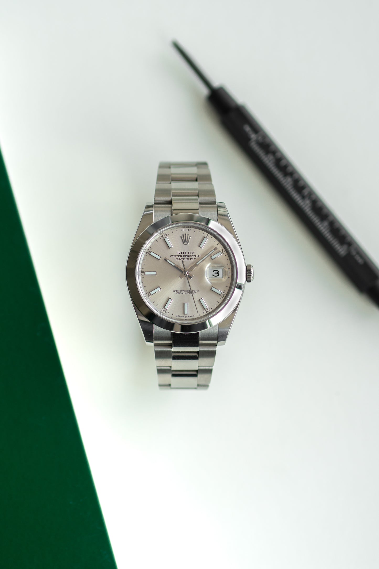 Rolex Datejust "zilveren wijzerplaat" ref.126300